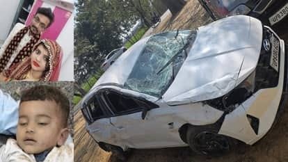 अनियंत्रित होकर कार पलटी, दो युवक बाल-बाल बचे