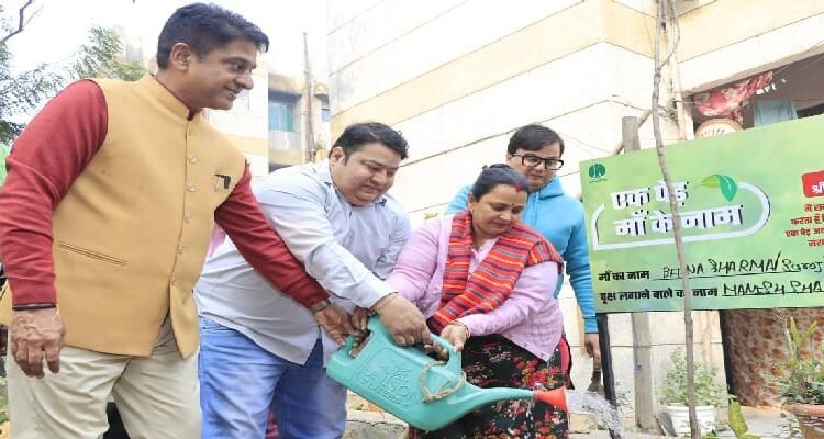 एनडीएमसी उपाध्यक्ष ने सरोजिनी नगर में किया पौधारोपण