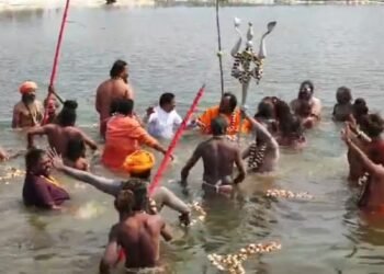 राजिम कुंभ कल्प : नंदीगण संग विराजित परमात्मा शिव की भव्य झांकी बनी आस्था का केंद्र